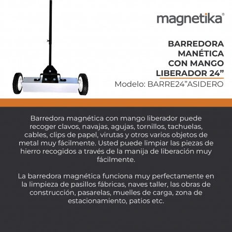Barredora Magnética 24" para Recolección de Metales