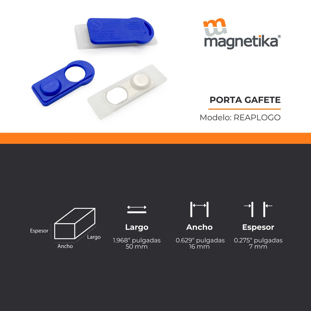 Porta Gafete Magnético Completo (set)